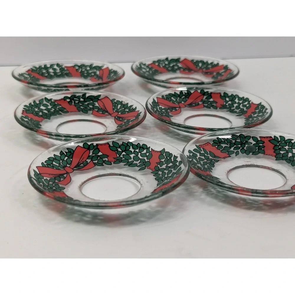Bobeches Taper Candle Wax Drip‎ Catchers Mistletoe Holly Berry Lillian Vernon